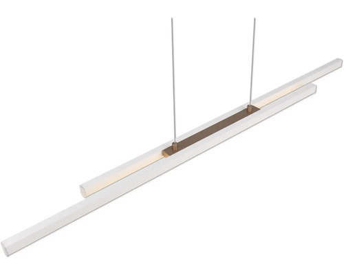 Lumină suspendată liniară cu LED cu două elemente de iluminat