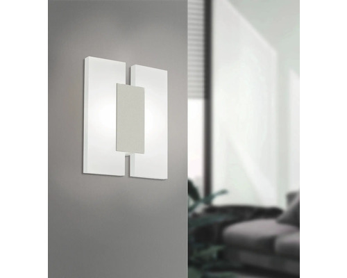 Aplică perete interior cu LED integrat Metrass 2x4,5W 960 lumeni, nichel