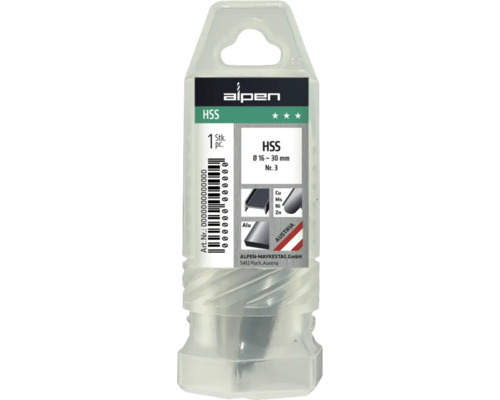 Burghiu conic pentru tablă Alpen Ø16-30 mm | HORNBACH