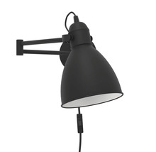 Lampa de perete pivotantă cu cablu și întrerupător