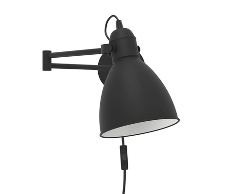 Lampa de perete pivotantă cu cablu și întrerupător