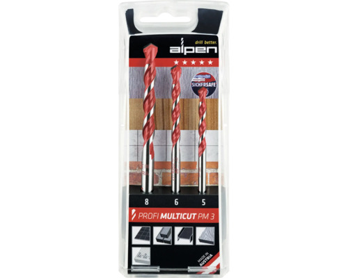 Set burghie multifuncționale Alpen Ø4-10 mm, 5 piese, | HORNBACH