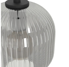 Lampa suspendată cu abajur transparent, din sticlă ondulată
