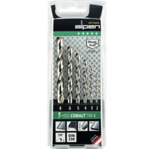 Set burghie metal Alpen HSS Cobalt TM 6, șase bucăți, dimensiuni de la 2 la 8 milimetri