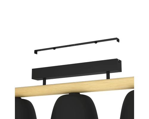 Lumină de tavan cu bară de lemn și material de instalare