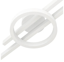 Plafonieră albă cu design inelar și becuri LED