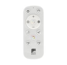 Telecomandă pentru corpuri de iluminat cu diverse butoane de control și logo-ul Eglo