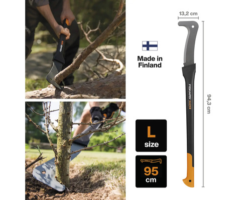 Topor de despicat Fiskars XA23, mărimea L, lungime 95 cm, fabricat în Finlanda