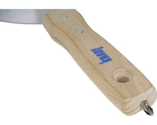 Șpaclu Knauf cu mâner din lemn și șurubelniță