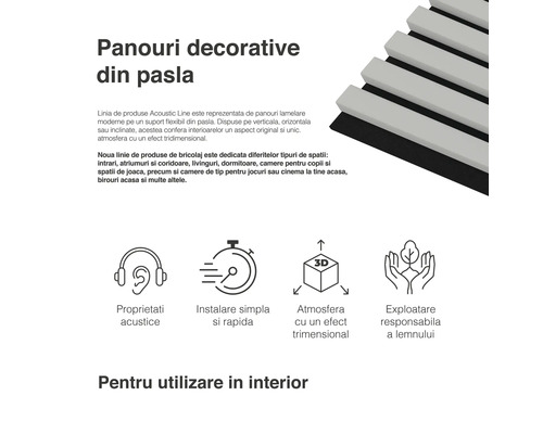 Panouri decorative din pâslă pentru utilizare în interior