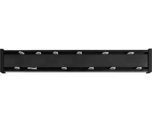 Bară de scule neagră cu cleme de reținere pentru depozitarea sculelor