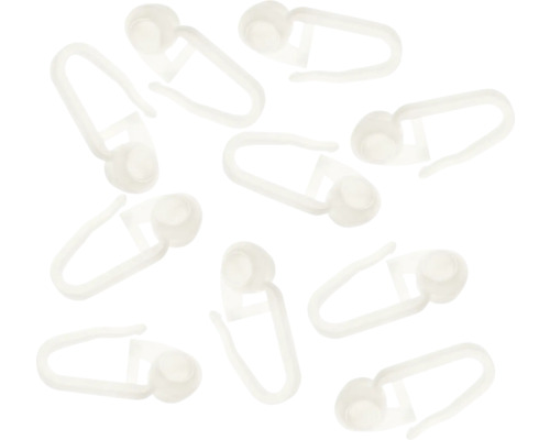 Cârlige din plastic pentru perdele, mai multe bucăți