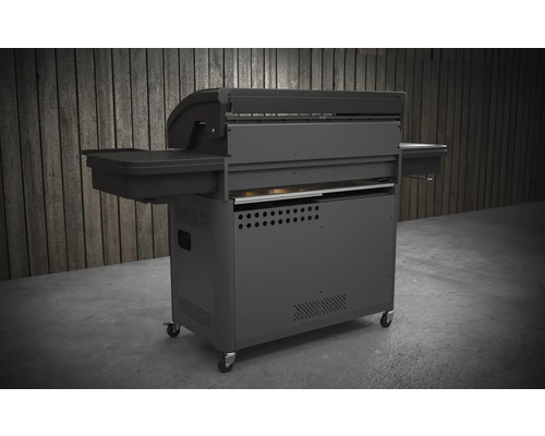 Grătar cu mese laterale și roți