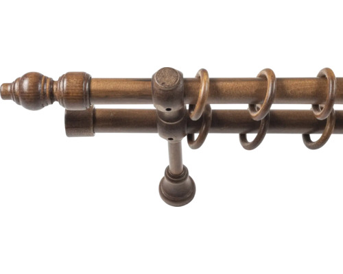 Bară dublă pentru perdea cu inele pentru perdea