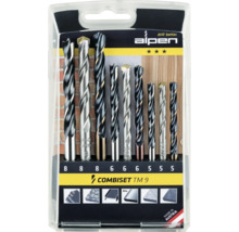 Set burghie lemn, metal și zidărie Alpen Ø5-8 mm, 9 piese