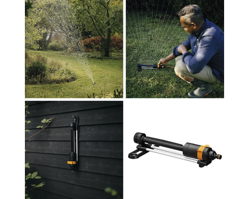 Aspersor de grădină folosit pentru irigarea gazonului.