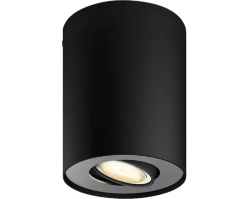 Spot aplicat Phillips Hue Pillar GU10 max. 1x4,2W, bec LED inclus, negru