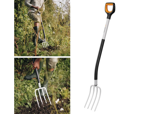 Furcă de grădină folosită în grădină