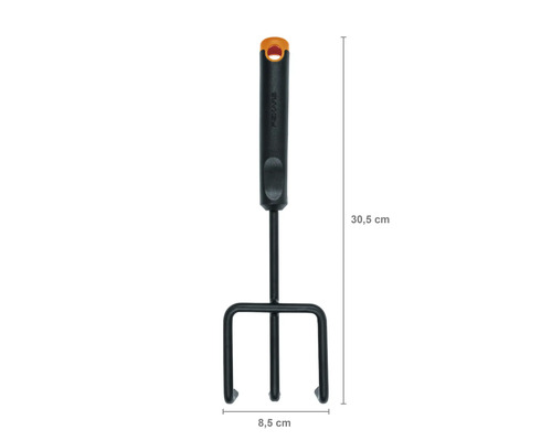 Săpăligă pentru buruieni Fiskars cu o lungime de 30,5 cm și o lățime de 8,5 cm.