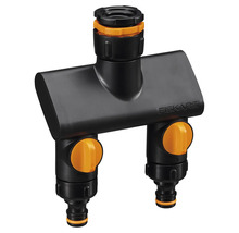 Distribuitor Fiskars pentru furtunuri de grădină cu două ieșiri