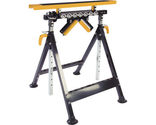 Cal de lucru reglabil cu role, cu înălțime de lucru variabilă.