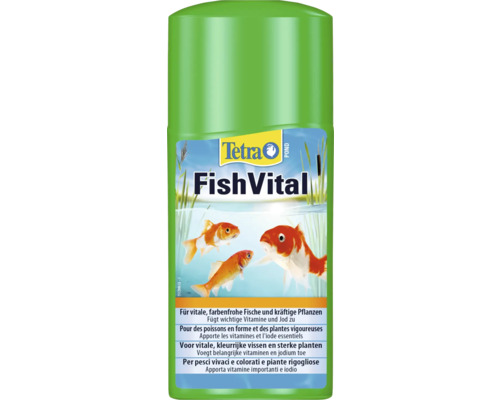 Soluție apă iaz Tetra Pond FishVital 250 ml Tetra Pond FishVital hrană pentru pești pentru a spori vitalitatea și culoarea