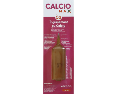 Îngrășământ foliar cu calciu CALCIOMAX 20 ml Îngrășământ cu calciu Calcio Max într-o fiolă