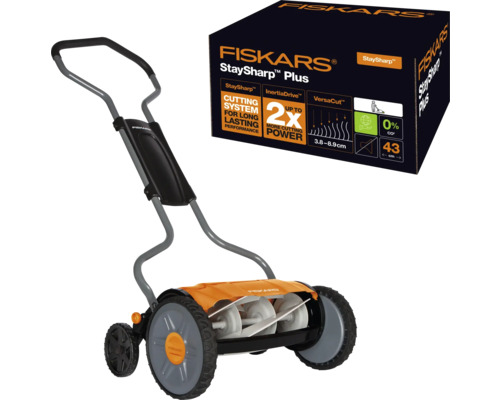 Mașină de tuns iarba cu tambur Fiskars cu ambalaj