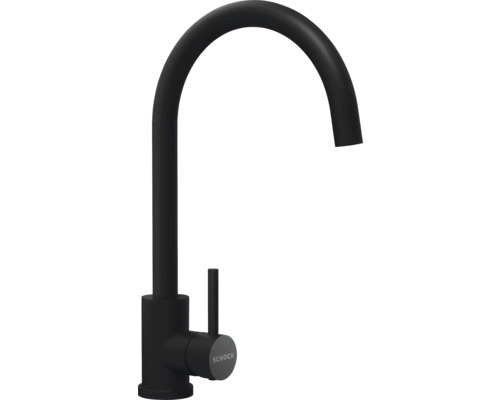 Baterie bucătărie monocomandă SERIES SIRIUS negru mat Baterie de bucătărie neagră cu gât înalt de la Schock