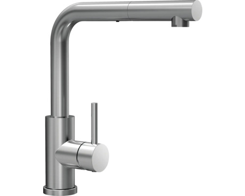 Baterie bucătărie cu duș SERIES SEGIN inox periat Baterie de bucătărie din metal cu duș extractibil