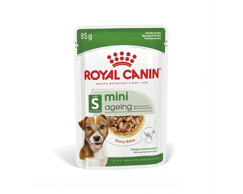 Hrană umedă pentru câini Royal Canin SHN Mini Ageing Gravy 85 g Mâncare pentru câini Royal Canin Mini Ageing în pungă de 85 de grame