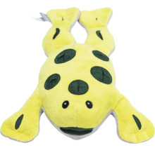 Jucărie de pluș broască galbenă cu pete închise