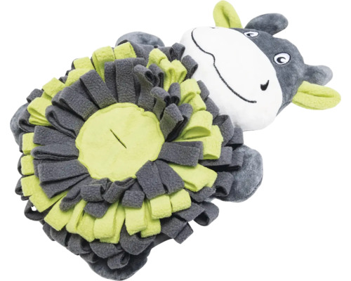 Jucărie pentru câini vacă cu covoraș de mirosit