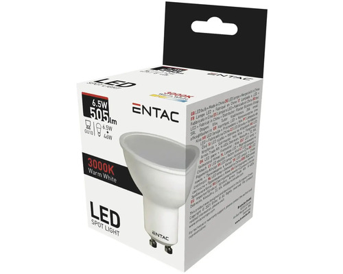 Bec LED spot Entac GU10 6,5W 505 lumeni 220V, lumină caldă