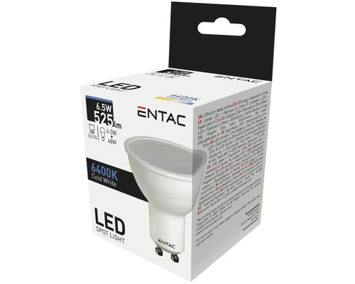 Bec LED spot Entac GU10 6,5W 525 lumeni 220V, lumină rece