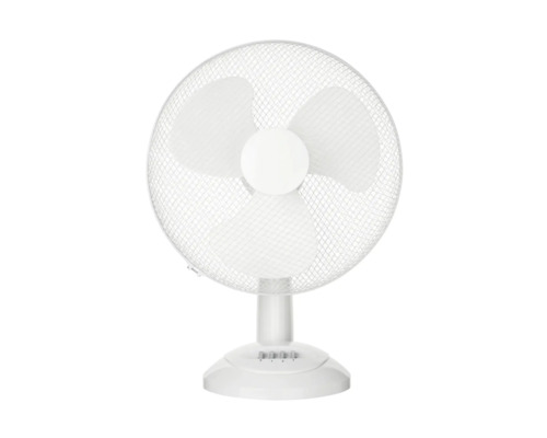 Ventilator de birou Ø30cm 40W, oscilație 2 viteze alb