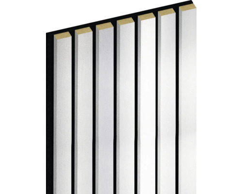 Panou riflaj acustic argintiu 21x300x2800 mm Panou riflaj acustic argintiu 21x300x2800 mm