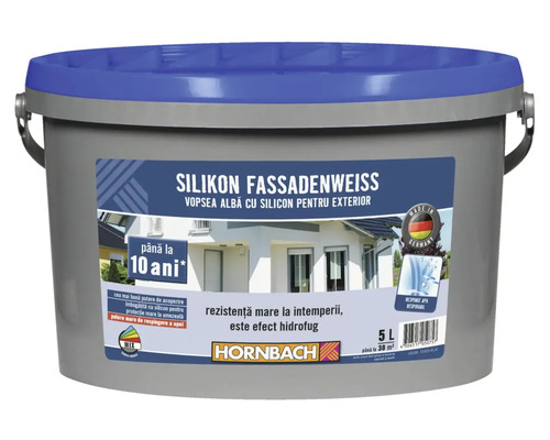 Găleată vopsea siliconică albă pentru fațade pentru exterior