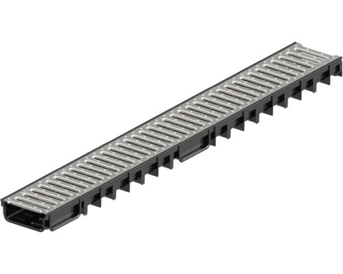 Rigolă polipropilenă ACO grătar oțel zincat 50x125x1000 mm Rigolă polipropilenă ACO grătar oțel zincat 50x125x1000 mm