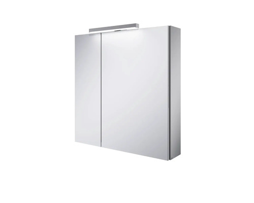 Dulap baie cu oglindă Roca Elegant 60,6x61,8 cm PAL gri 2 uşi iluminare LED Dulap cu oglindă și iluminare