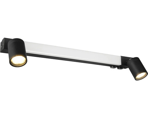 Sistem de șine cu două spoturi și un element luminos liniar