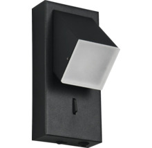 Lumină de perete exterioară neagră cu abajur pătrat