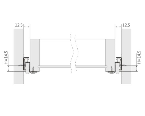 Desen tehnic al unui extractor de sertar cu dimensiuni