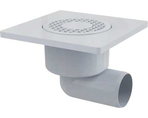Sifon de pardoseală pătrat cu ieșire dreaptă