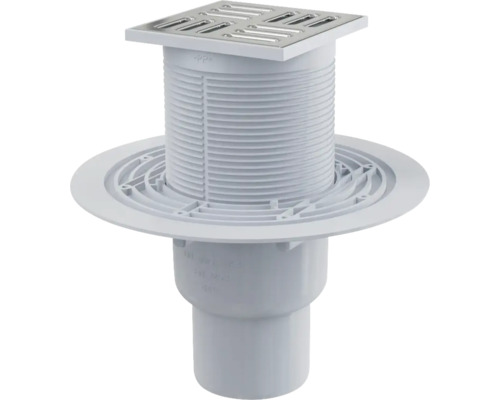 Sifon de pardoseală din plastic cu sită din oțel inoxidabil