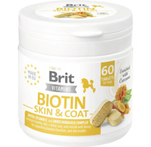 Brit Vitamins Biotină Piele și Blană supliment alimentar pentru câini, 60 de tablete