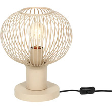 Lampă de masă cu abajur sferic din tije metalice