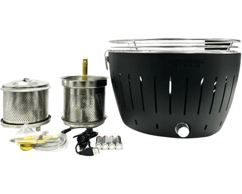 Grătar hibrid pe cărbune LotusGrill cu accesorii