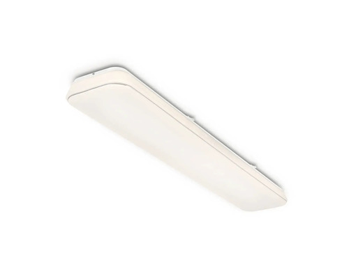Plafonieră cu LED integrat Briloner Rupa 48W 5100 lumeni, albă Corp de iluminat pentru încăperi umede, de formă alungită