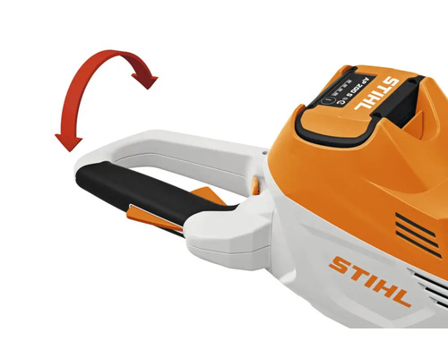 Mâner reglabil al unui gard viu Stihl cu indicator de direcție